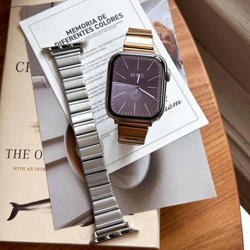 CA. 《小方块》不锈钢金属表带适用于苹果手表iWatch10applewatch - 图3