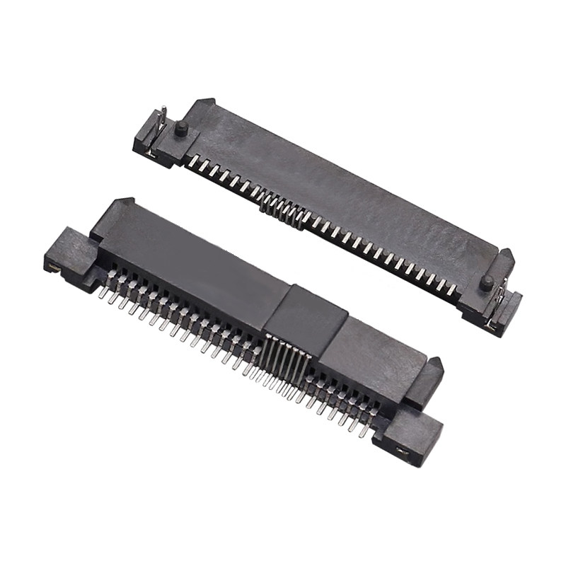 SAS29P母座 5.0H塑高 90度卧式贴片SMT 鱼叉定位 SATA母座连接器 - 图3