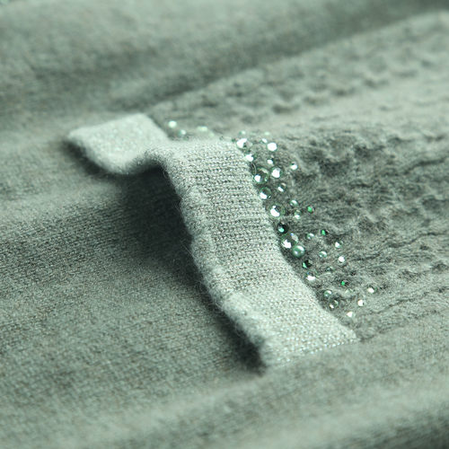 【然姐】PALUOPO/帕罗山羊绒圆领假两件女衫ET21839R-A1 - 图2