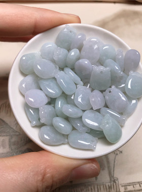 翡翠玉天然钱袋DIY散件