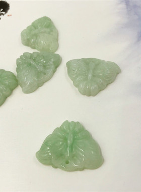 天然缅甸老坑翡翠蝴蝶挂件玉吊坠