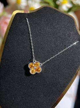 新款S925银镀小众设计感项链