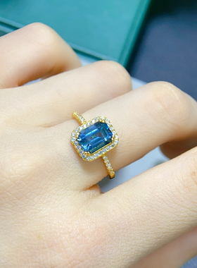 s925纯银欧美小众设计托帕石微镶彩宝彩色天然宝石个性气情人节