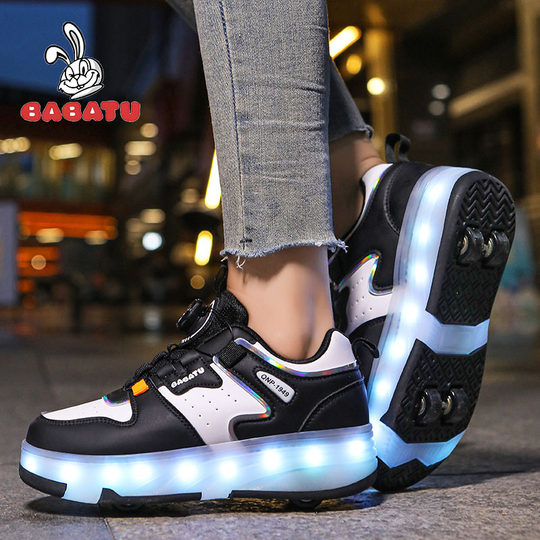 Four-wheel skating illuminated domestic brand co-branded Heelys shoes