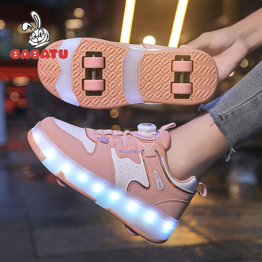 Four-wheel skating illuminated domestic brand co-branded Heelys shoes