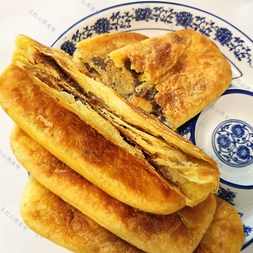 正宗原平锅魁山西特产红糖白糖现烤酥饼烧饼糕点零食糖饼原平锅盔 - 图3