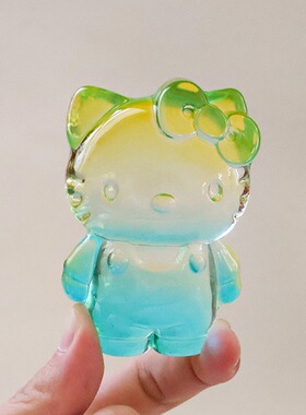 hellokitty水晶凯蒂猫摆件客厅卧室装饰品办公室桌面创意生日礼物