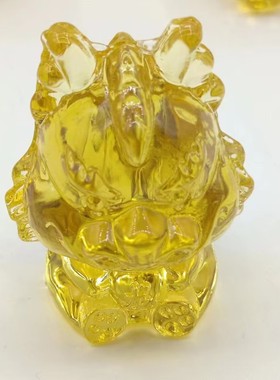 黄水晶龙摆件客厅装饰生日礼物