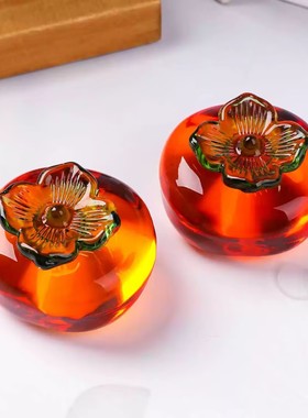 特价水晶菠萝葡萄桃子柿子摆件