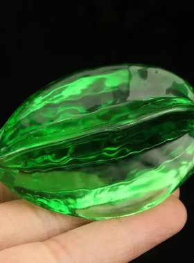 水晶杨桃摆件黄红绿杨桃水果玩具