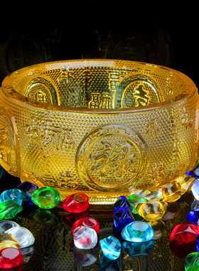 乔迁福禄寿喜柜台聚宝盆黄水晶