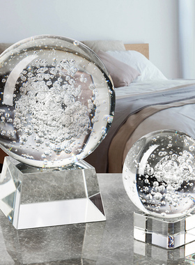 大小号透明摆件家居客厅假山流水