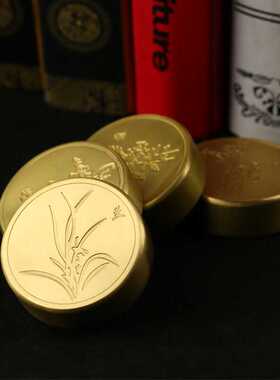 实心黄铜镇纸梅兰菊竹书法用品