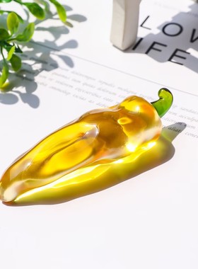 水晶摆件仿真蔬菜小辣椒水果盘