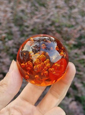 水晶气泡球彩色实心玻璃圆球假山喷泉流水盆景工艺品摆件灯饰配件