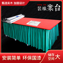 Traditional Framed Painting Desk Painting Desk Painting Mounted Artificial Brush Large Red Lacquer Painting And Calligraphy Desk Restoration Case Morgue Work Bench