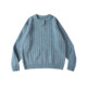 LR MADE 25AW classic henley collar, heavy alpaca feel, lazy and warm pullover sweater