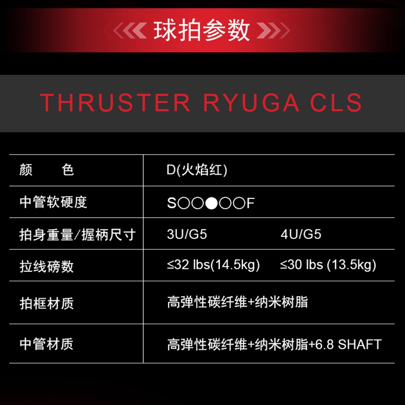 威克多VICTOR胜利羽毛球拍小龙牙TK-RYUGA CLS入门全碳素进攻单拍 - 图1