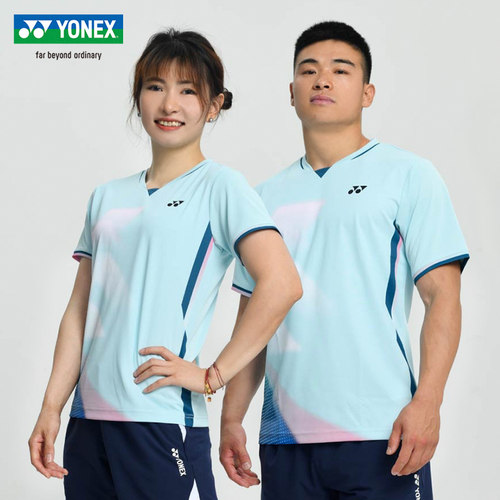 YONEX尤尼克斯YY羽毛球服男女运动休闲比赛短袖T恤速干110135新款 - 图0
