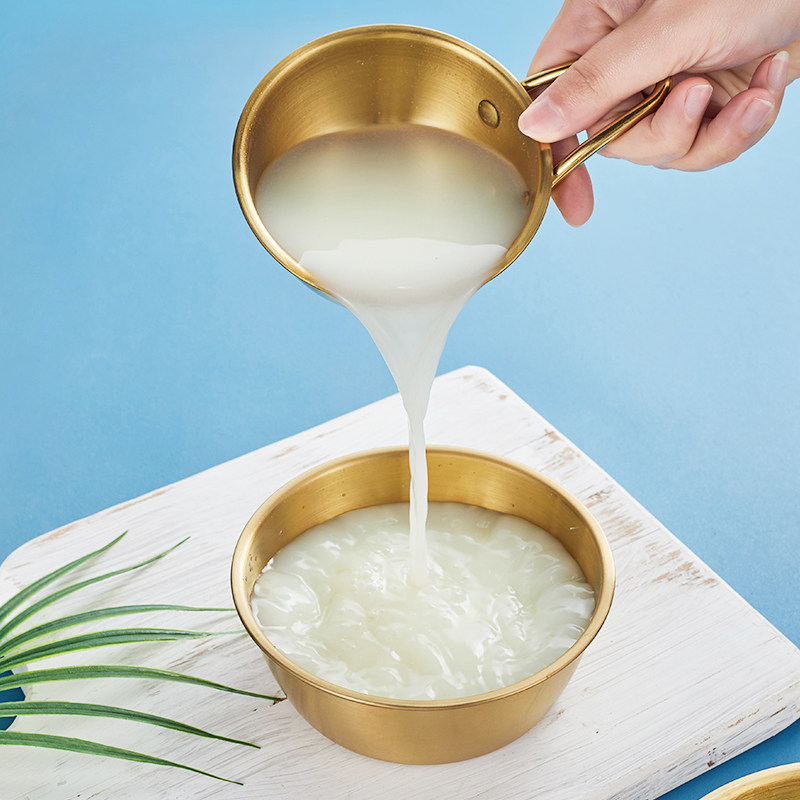 304不锈钢碗韩式金色米酒碗带把手小吃碗韩餐料理店泡面碗调料碗