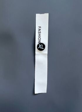 布标尺码扣服装尺码洗唛水洗标领标金色锻面羽绒服可拆卸换码定制