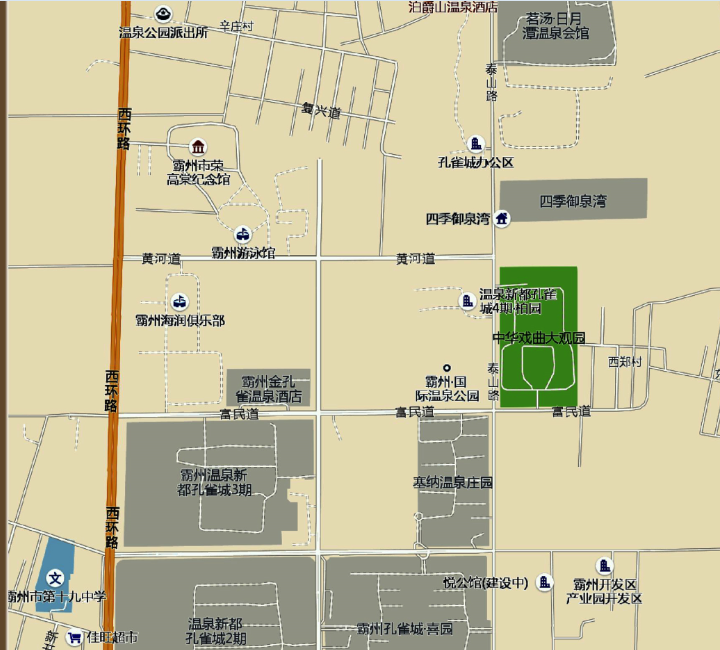 19年5月高德廊坊霸州市城区交通旅游街道小房产楼盘学校政府地图-图0