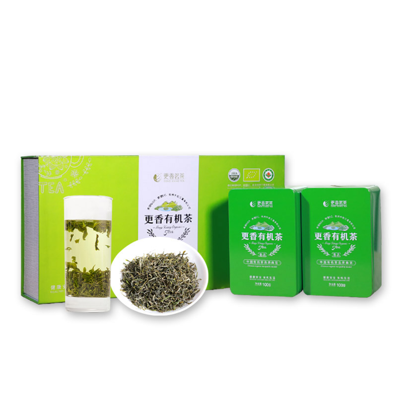 更香有机绿茶2022明前茶高山云雾新茶叶雾绿圣品特A级200g礼盒装