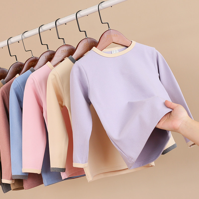 儿童磨毛德绒加厚打底衫秋冬童装男女童保暖长袖T恤小中大童秋衣,淘宝优惠券,粉丝福利购,淘宝优惠卷