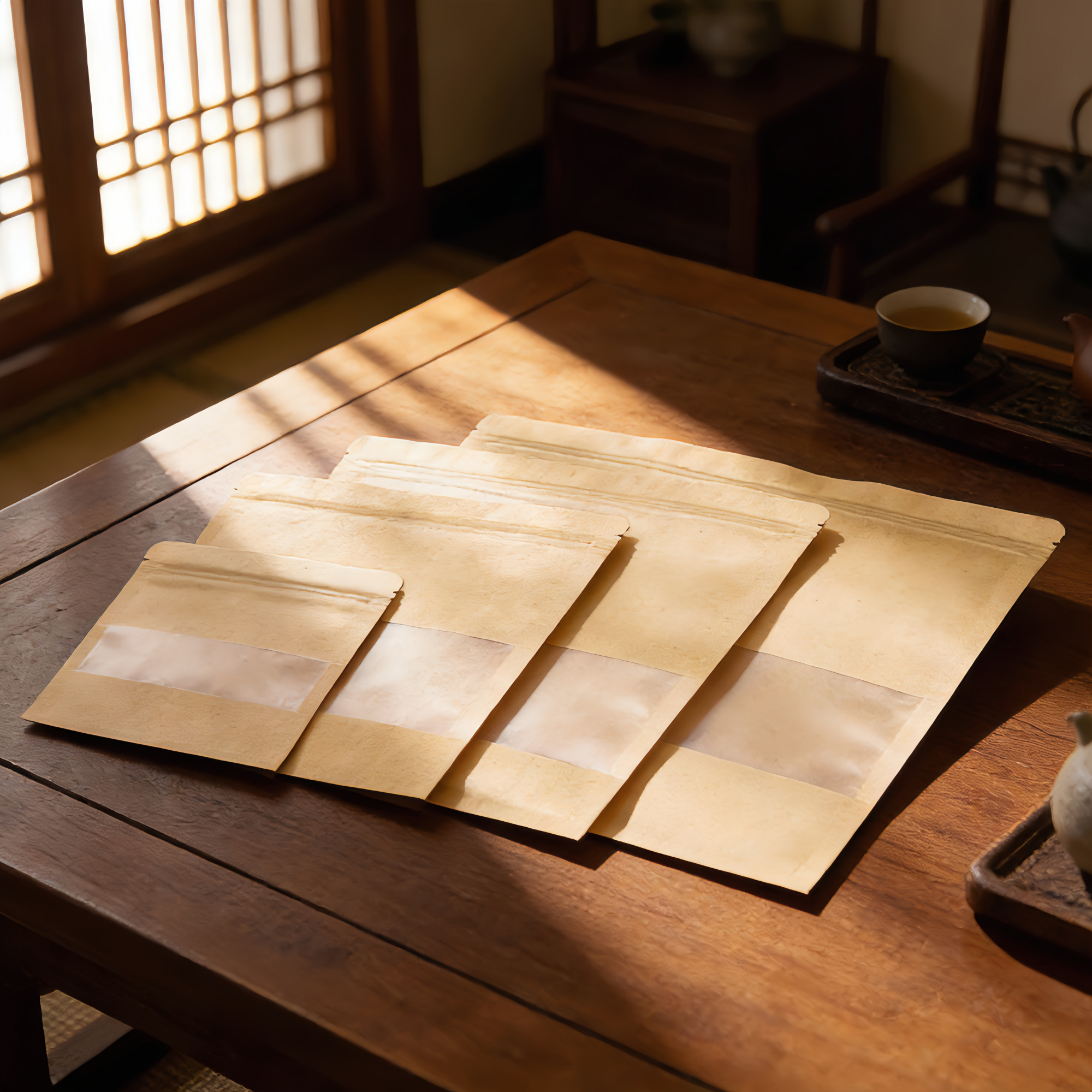 茶叶包装袋白茶普洱茶防潮自封袋牛皮纸通用收纳袋茶饼储存密封袋,淘宝优惠券,粉丝福利购,淘宝优惠卷