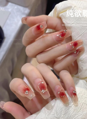 夏季流行腮红冰透色果冻指甲油胶