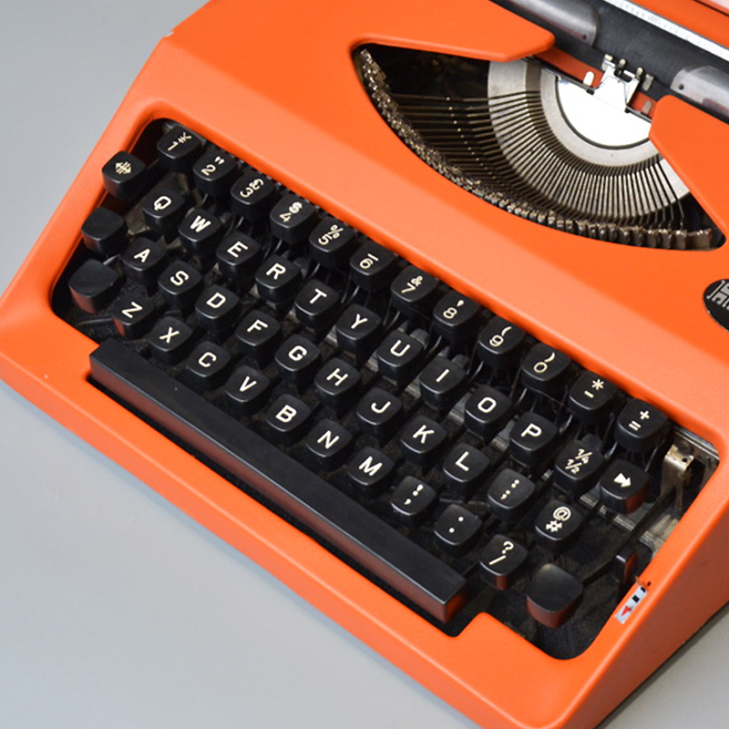 HERO英雄打字机全金属机身正常使用橙色限量文艺复古收藏中古旧物 - 图0