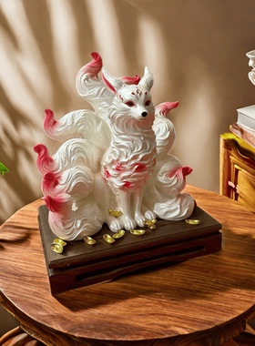 仙狐桌面装饰佛堂神像招财