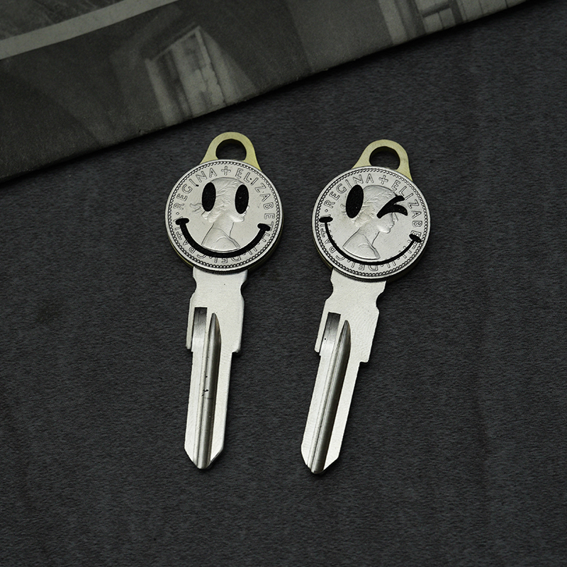 摩托古兹MOTO GUZZI手作纯铜钥匙胚 - 图2