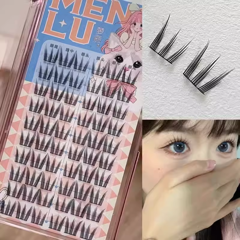 秋鱼爱用推荐！梦鹿女团款猫爪爪太阳花假睫毛自然女团舞台大容量,淘宝优惠券,粉丝福利购,淘宝优惠卷