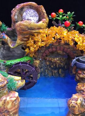 小桥流水人家，水晶招财桥 听水声潺潺，细水才能长流