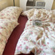 Encounter Rose Class A Cotton Four-Piece Set Double-Layer Yarn Aerobic Floral Bedding Quilt Cover Bedding Sheet Student Three 4 Four-Piece Set