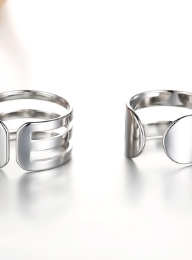 925纯银日韩版气质三圈子女戒指