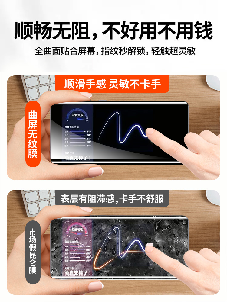适用华为p40pro钢化膜p40pro十手机膜曲屏全屏pro+华p40pro曲面新款的曲面屏覆盖防摔防爆钢化玻璃保护贴膜 - 图3