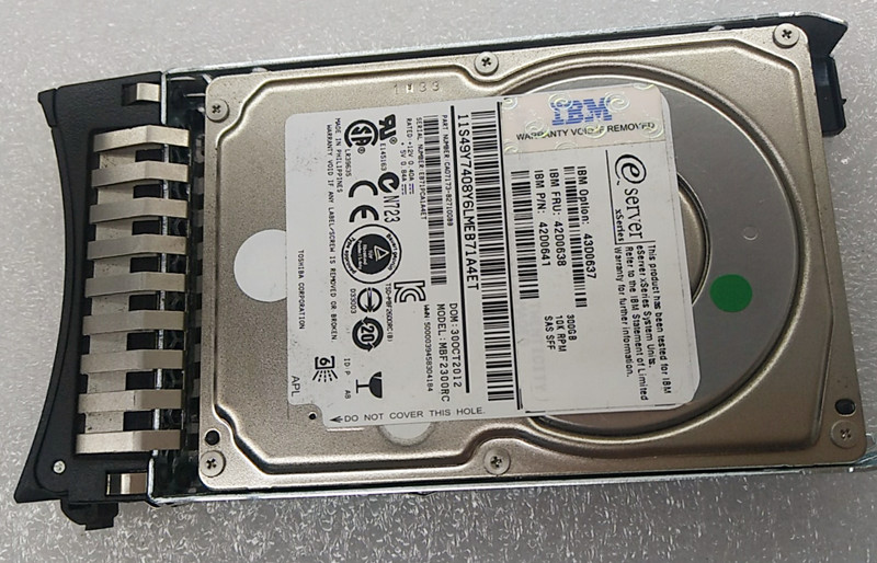 原装IBM 42D0638 90Y8878 300G 10K 2.5寸 6Gb SAS服务器硬盘现货-图0