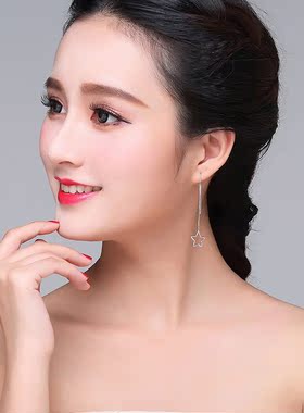 女长款简约星星耳线耳环生日礼物