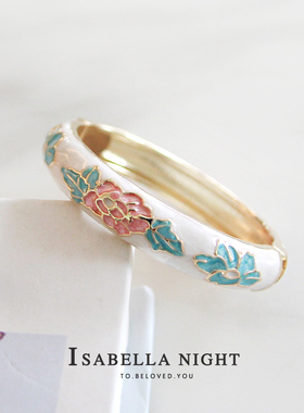 正宗北京碎花珐琅景泰蓝出国手镯