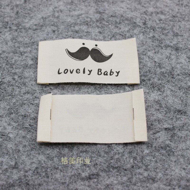 lovelybaby纯棉棉带布布标童装百搭印刷儿童亲肤通用图案印标定制 - 图1