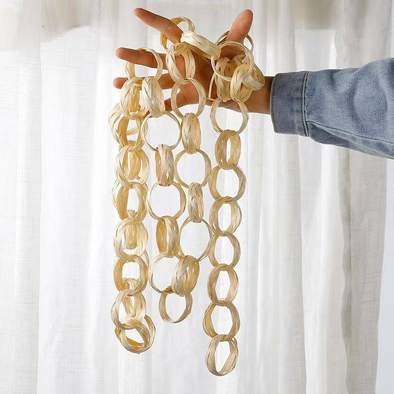 竹编链条幼儿园环创竹制品竹环装饰品吊饰挂件竹帘圈婚庆布置道具,淘宝优惠券,粉丝福利购,淘宝优惠卷