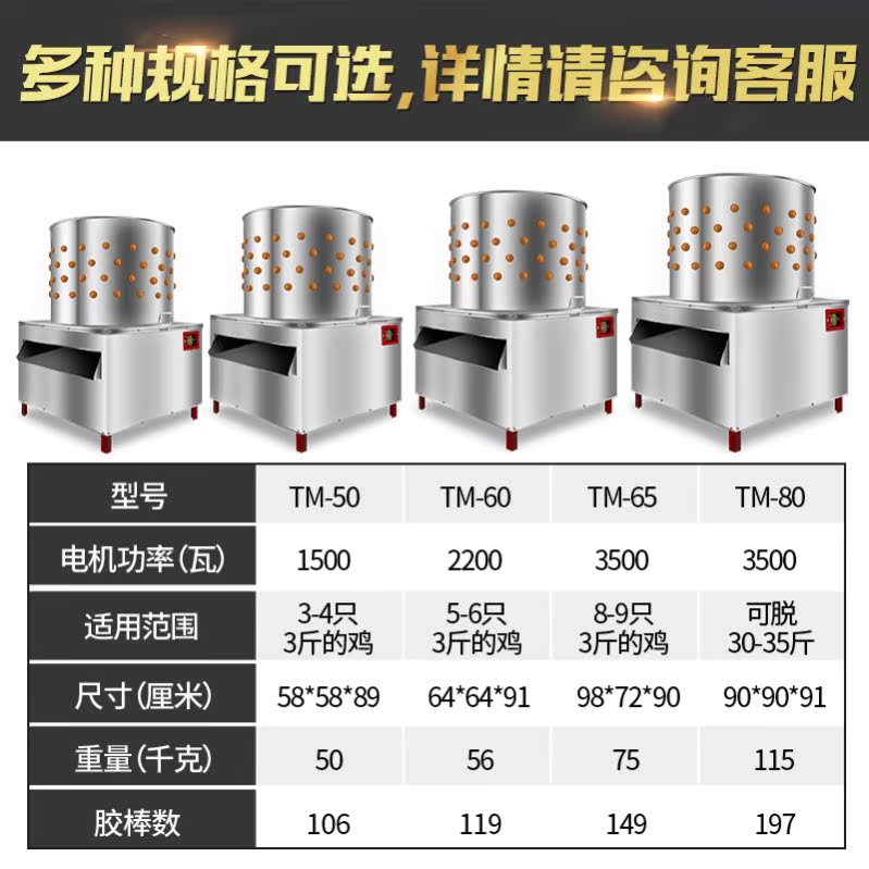 买杀鸭鸡拨毛器家用电动杀鸡鸭鹅拔毛神器家禽脱毛机烫脱一体机 - 图2