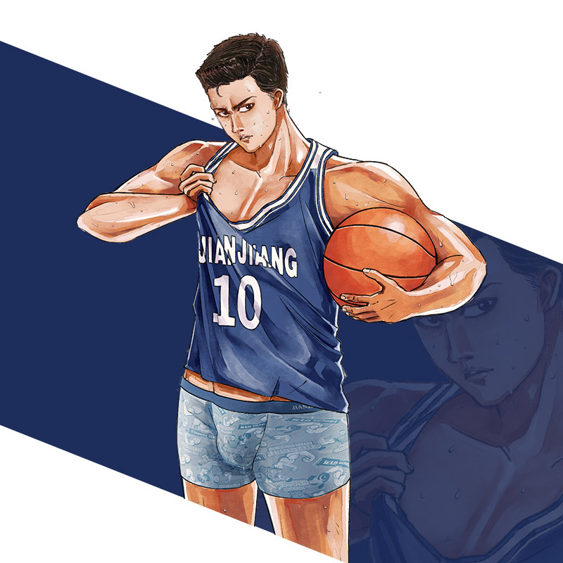 健将男士莫代尔透气个性大码平角裤 健将内衣内裤