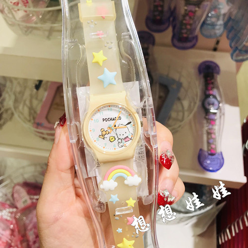 现货日本三丽鸥kitty玉桂狗库洛米美乐蒂帕恰狗儿童成人可爱手表 - 图1