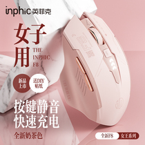 Ingfik F8 Wireless mouse rechargeable silent silent Typec office laptop girl unlimited usb