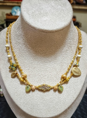 新中式复古捷克琉璃国潮新款时尚项饰女百搭项链