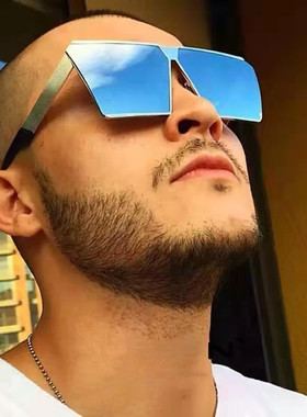 欧美复古大脸墨镜男款潮流个性