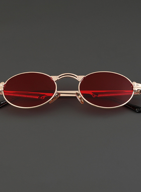 圆脸欧美复古风蹦迪酒吧太阳眼镜